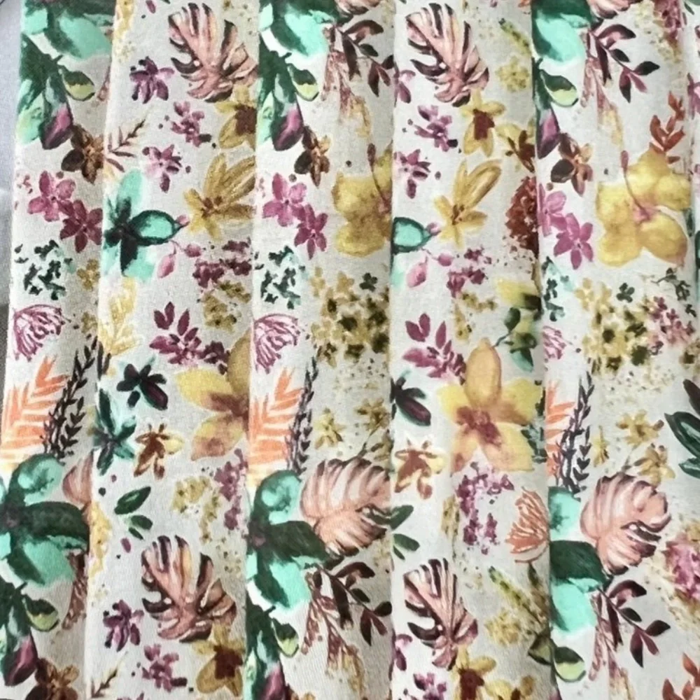 Floral Garden Party Fabric Shower Curtain by Nicole Miller Teal Purple